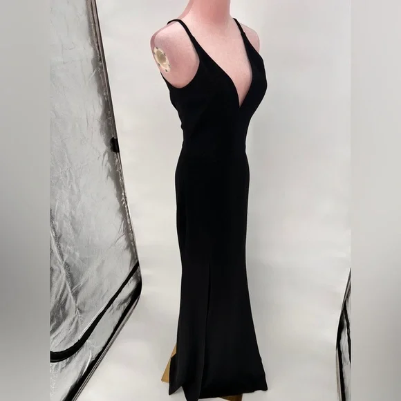 NWT Dress The Population Iris Slit Crepe Gown - Picture 10 of 15